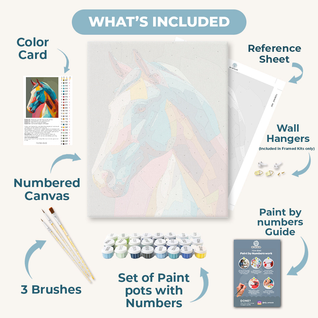 Abstract horse | Paint by Number