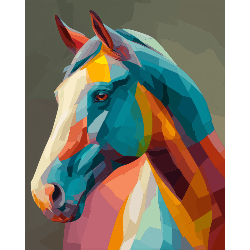 Abstract horse | Paint by Number- Paint by Numbers