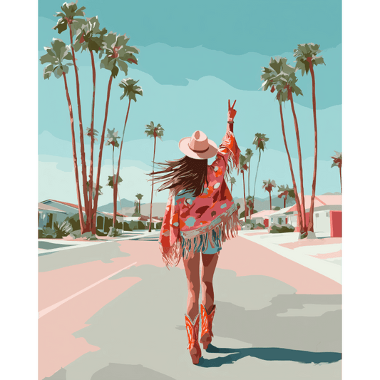 Party in the Desert | Paint by Number- Paint by Numbers
