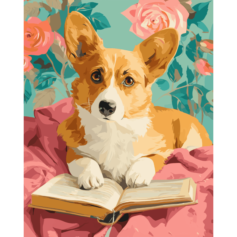 Intelligent Corgi | Paint by Number- Paint by Numbers
