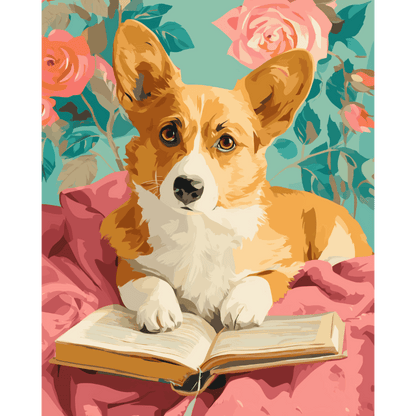 Intelligent Corgi | Paint by Number- Paint by Numbers