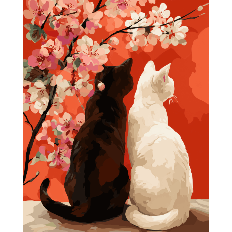 Together under Petals | Paint by Number- Paint by Numbers