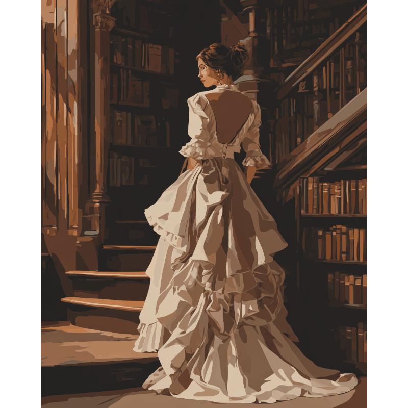 Mysterious Lady | Paint by Number- Paint by Numbers