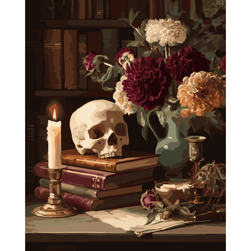 Vintage Library | Paint by Number- Paint by Numbers