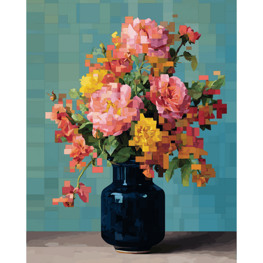 Pixelated bouquet | Paint by Number- Paint by Numbers