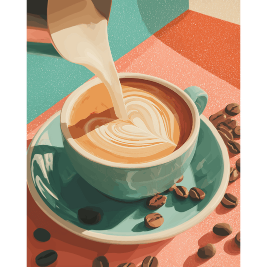 Coffee with Love | Paint by Number- Paint by Numbers