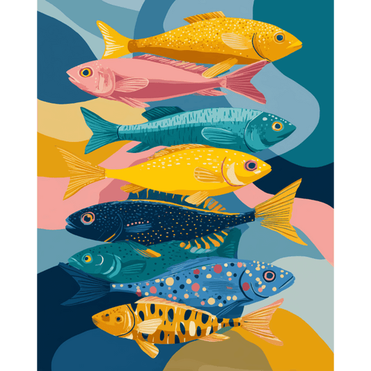 Modern fishing | Paint by Number- Paint by Numbers