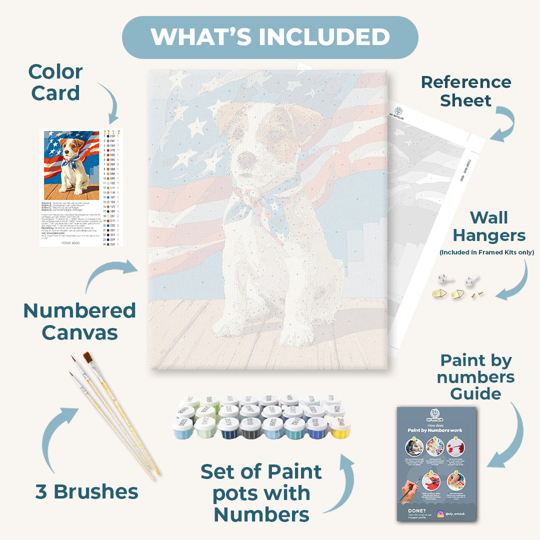 All-American Pup | Paint by Number