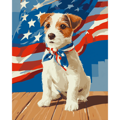 All-American Pup | Paint by Number- Paint by Numbers