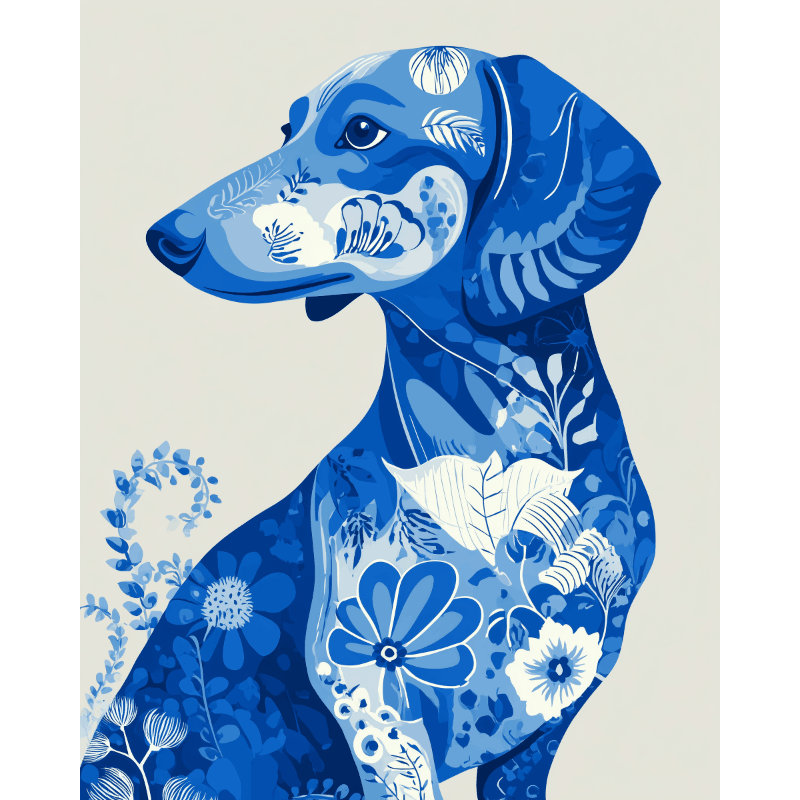 The Blue Companion | Paint by Number- Paint by Numbers
