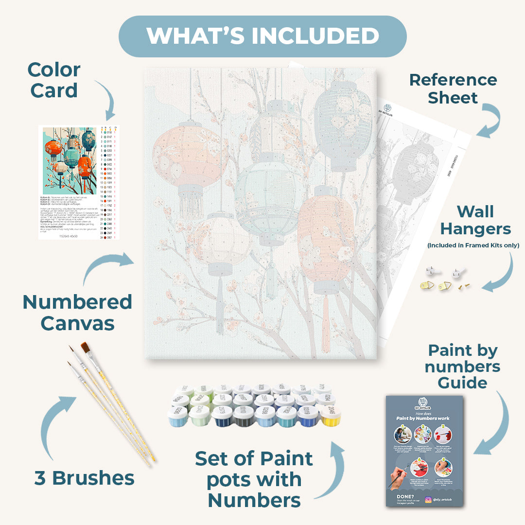 Spring lanterns | Paint by Number