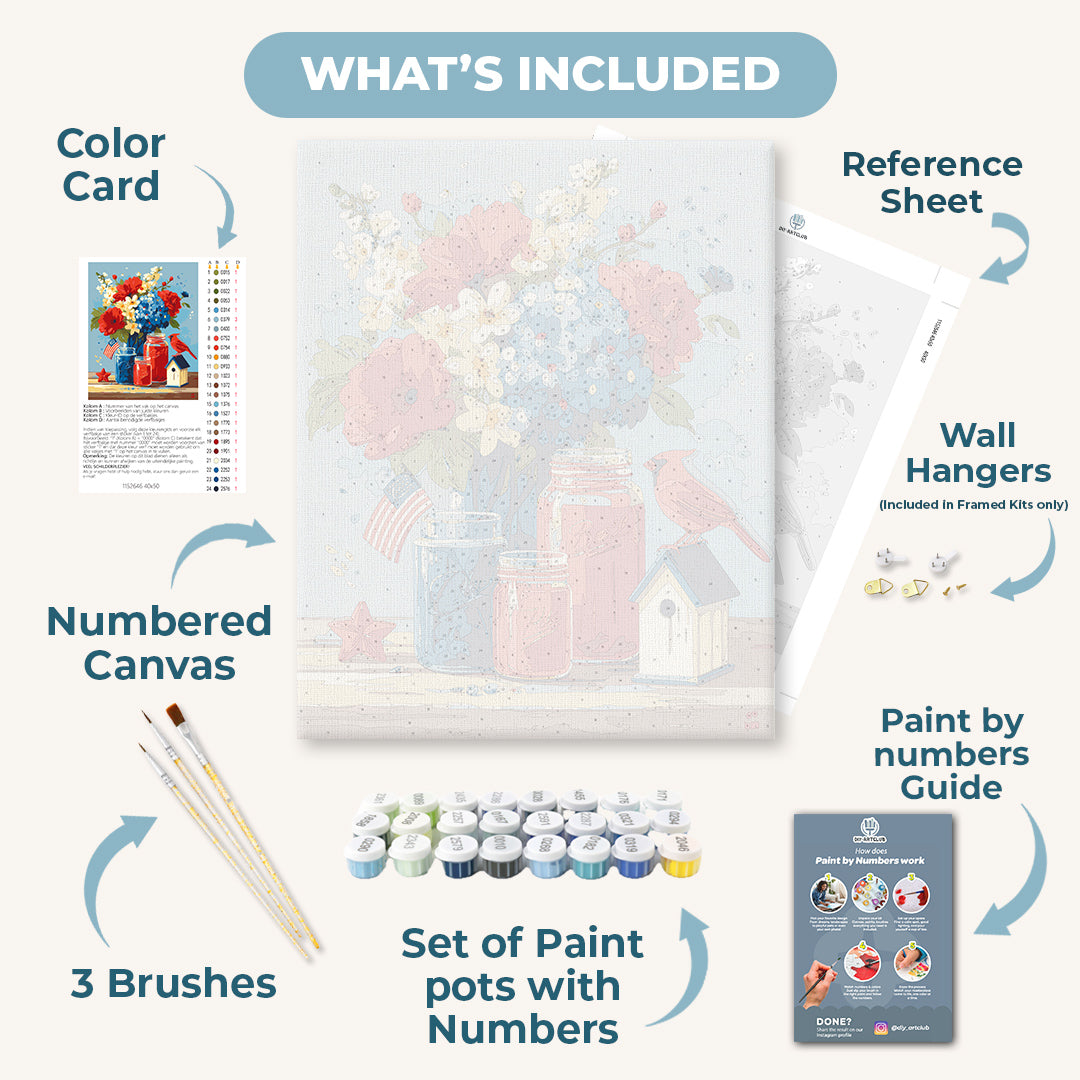 Patriotic Arrangement | Paint by Number