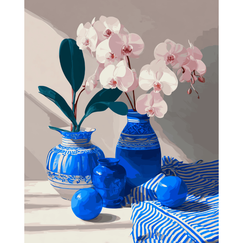 Orchid and Porcelain | Paint by Number- Paint by Numbers