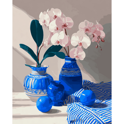Orchid and Porcelain | Paint by Number- Paint by Numbers