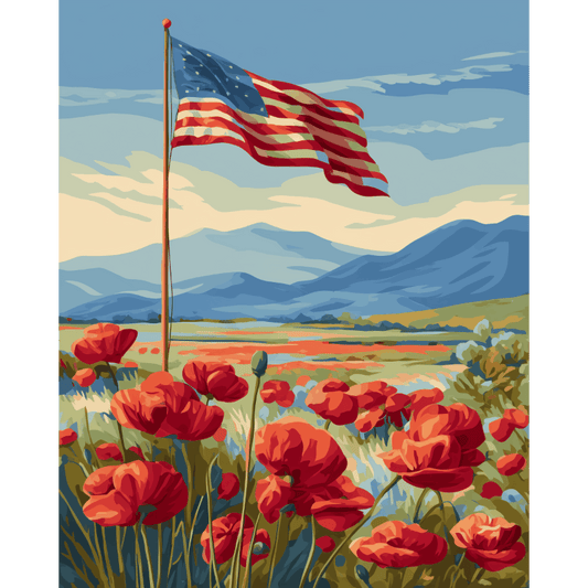 Poppy field | Paint by Number- Paint by Numbers