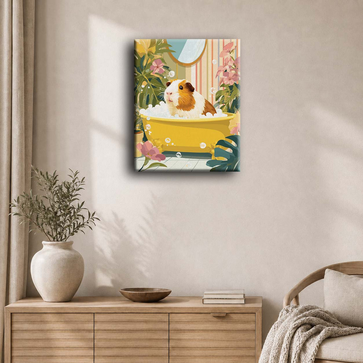Pet in Bubble Bath | Paint by Number
