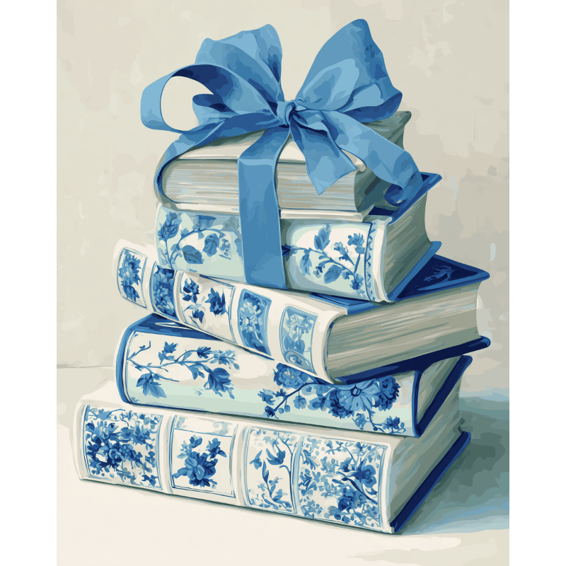Stories Wrapped in Blue | Paint by Number- Paint by Numbers