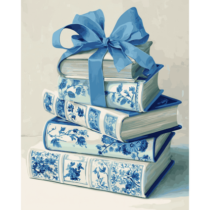 Stories Wrapped in Blue | Paint by Number- Paint by Numbers