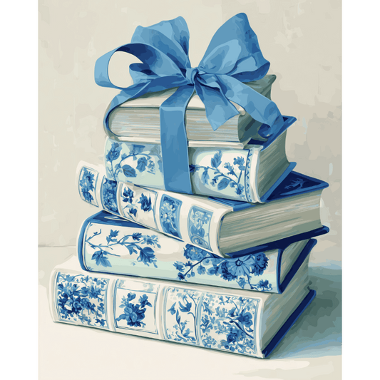 Stories Wrapped in Blue | Paint by Number- Paint by Numbers