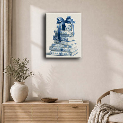 Delft blue library | Paint by Number