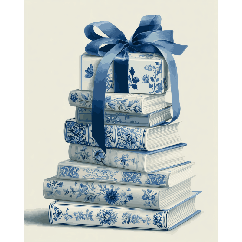 Delft blått bibliotek | Maleri etter tall - Maleri etter tall