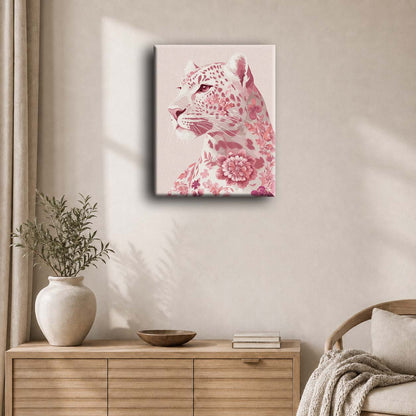 Delft rosa leopard | Maleri etter tall