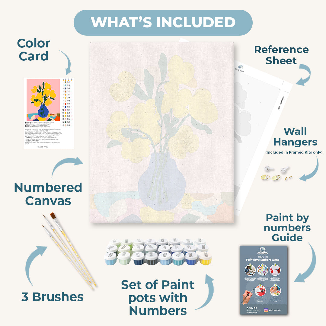 Modern Yellow Bouquet | Paint by Number
