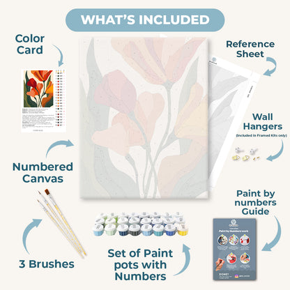 Shape of Tulips | Paint by Number