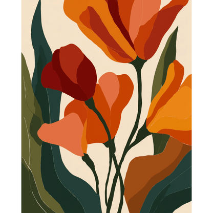 Shape of Tulips | Paint by Number- Paint by Numbers