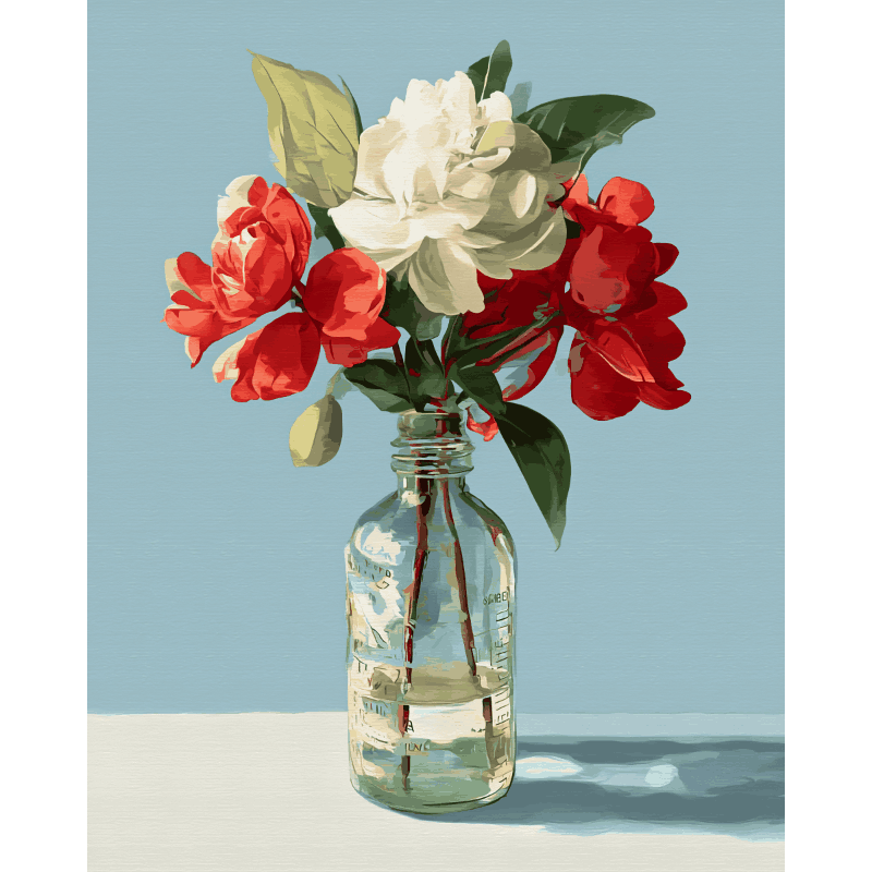Bottled Flowers | Paint by Number- Paint by Numbers