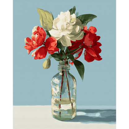Bottled Flowers | Paint by Number- Paint by Numbers