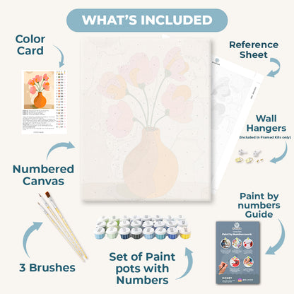 Modern Pink Bouquet | Paint by Number