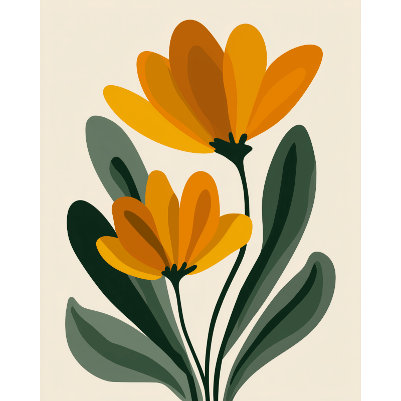 Minimal Florals | Paint by Number- Paint by Numbers