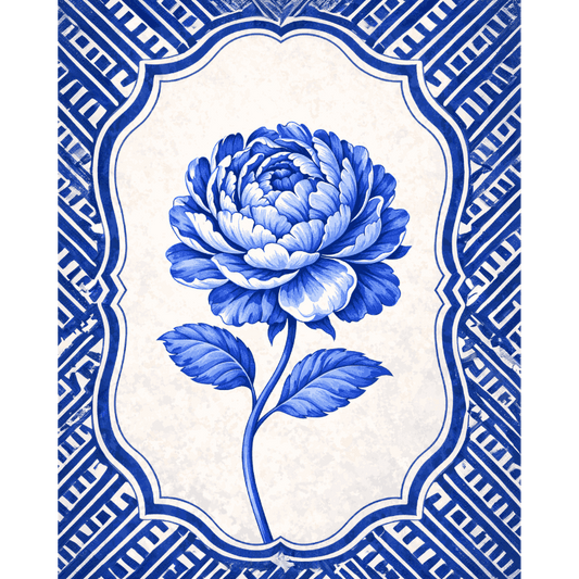 Ceramic Peony | Paint by Number- Paint by Numbers