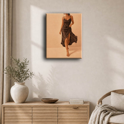 Brun kjole | Maleri etter tall