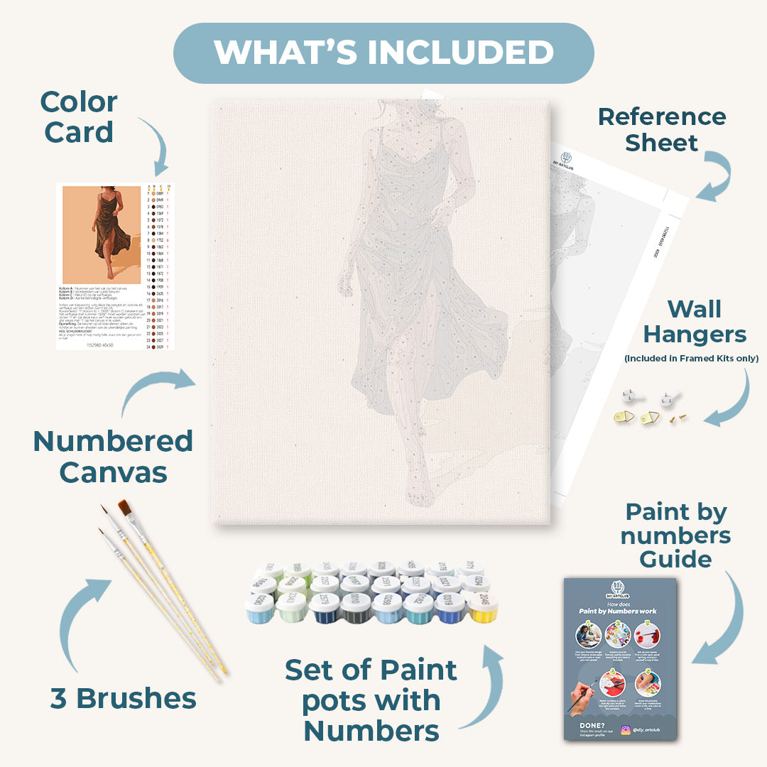 Brown Dress | Paint by Number