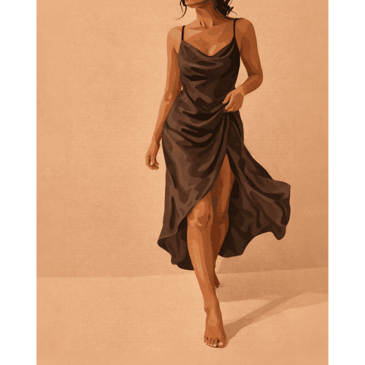 Brown Dress | Paint by Number- Paint by Numbers