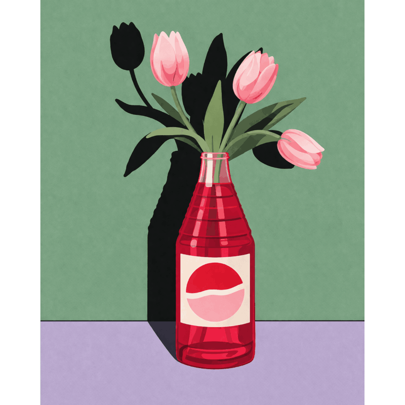 Tulips & Glass | Paint by Number- Paint by Numbers