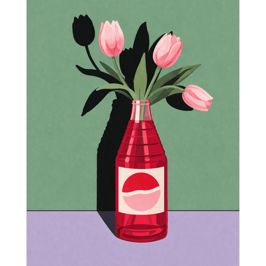 Tulips & Glass | Paint by Number- Paint by Numbers
