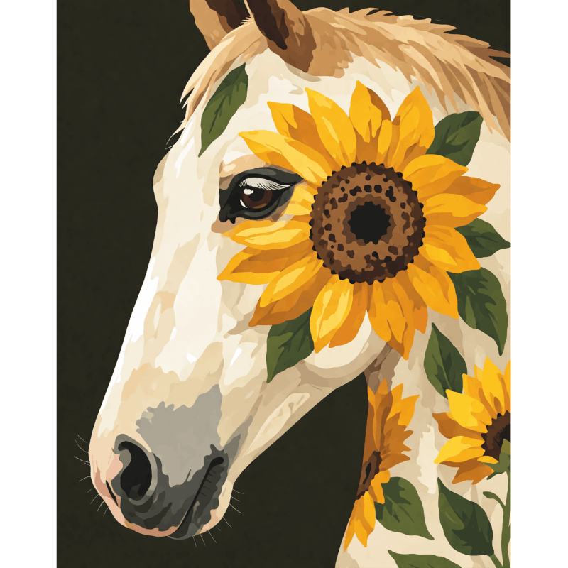 Sunflower Mare | Paint by Number- Paint by Numbers