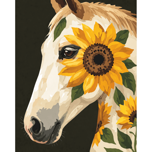 Sunflower Mare | Paint by Number- Paint by Numbers