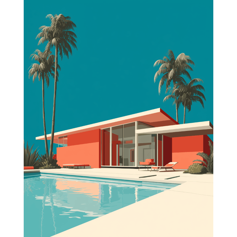 Modern Villa | Paint by Number- Paint by Numbers