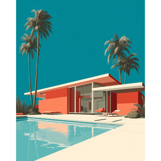 Modern Villa | Paint by Number- Paint by Numbers