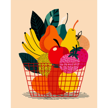 Fruit Basket | Paint by Number- Paint by Numbers