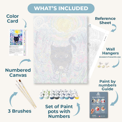 Van Cat Flower Meadow - By Tiny Tami | Paint by Number