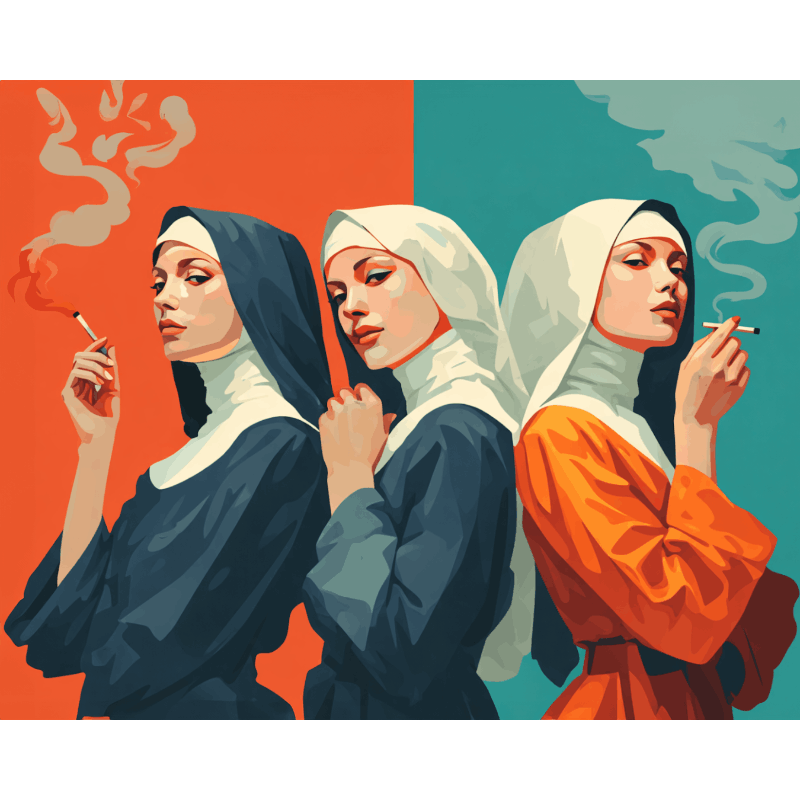 Three Attitudes | Paint by Number- Paint by Numbers
