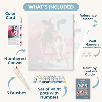 Cow on Couch | Paint by Number