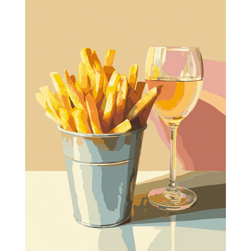 Fancy Fries | Paint by Number- Paint by Numbers