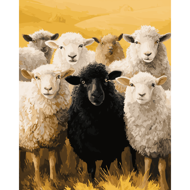 Black Sheep | Paint by Number- Paint by Numbers