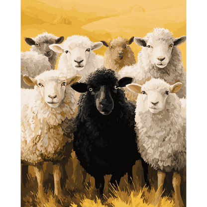Black Sheep | Paint by Number- Paint by Numbers